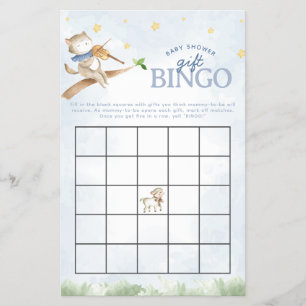 Nursery Rhyme Baby Shower Bingo Game Flyer