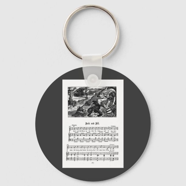 Nursery Rhyme Jack and Jill Key Ring (Front)