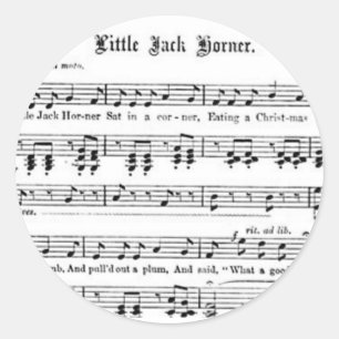 Nursery Rhyme Jack Korner Classic Round Sticker