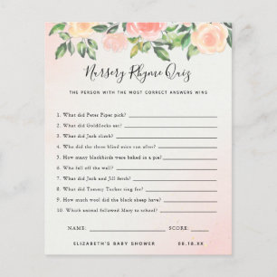 Nursery Rhyme Quiz Baby Shower Game