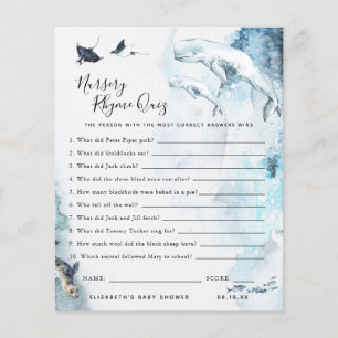 Nursery Rhyme Quiz Baby Shower Game