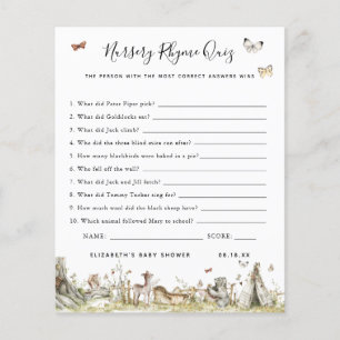 Nursery Rhyme Quiz   Baby Shower Game