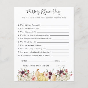 Nursery Rhyme Quiz   Baby Shower Game