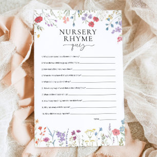 Nursery Rhyme Quiz Boho Baby Shower Game