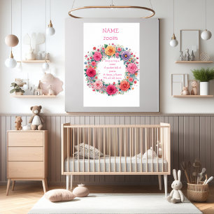 Nursery rhyme "Ring a Ring O Roses" personalise Poster