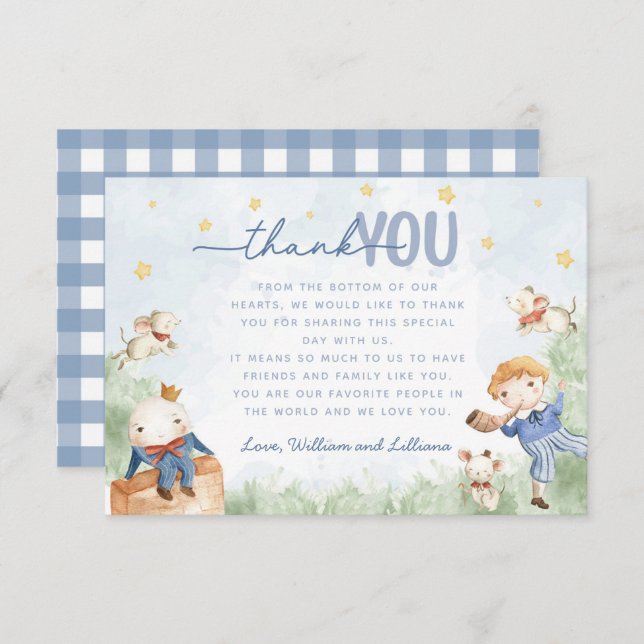 Nursery Rhyme Thank You Card (Front/Back)