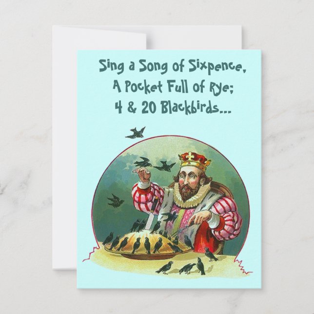 Nursery Rhyme Themed Party birthday INVITATIONS (Front)