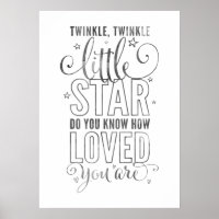 NURSERY RHYME twinkle, twinkle little star grey