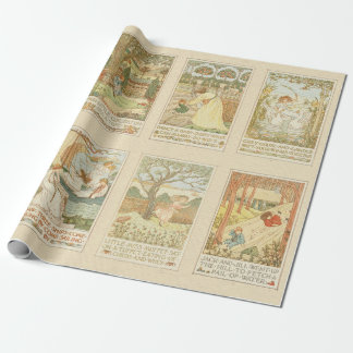 Nursery Rhyme Vintage Art Wrapping Paper