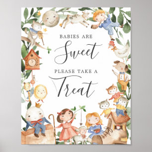 Nursery Rhymes Baby Shower Babies Are Sweet Sign