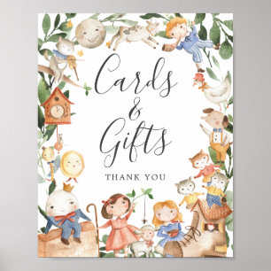 Nursery Rhymes Baby Shower Cards and Gifts Sign
