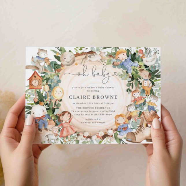 Nursery Rhymes Baby Shower Invitation (Creator Uploaded)