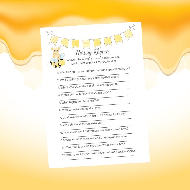 Nursery Rhymes Game Teddy Bear Card (Creator Uploaded)