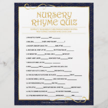 Nursery Rhymes Quiz [Golden Blue]