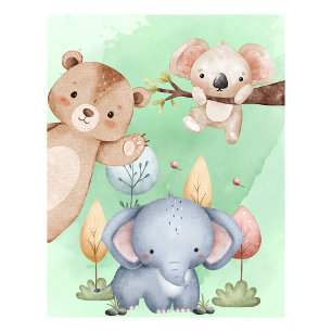 Nursery Safari Animals wall art