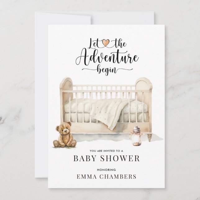 Nursery Scene Baby Shower Invitation (Front)