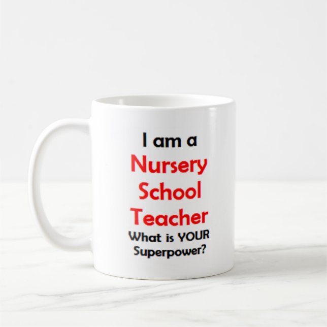 nursery school teacher coffee mug (Left)