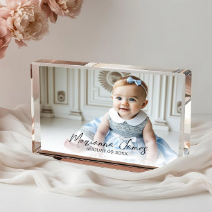 Nursery Script Name Baby Photo  Block