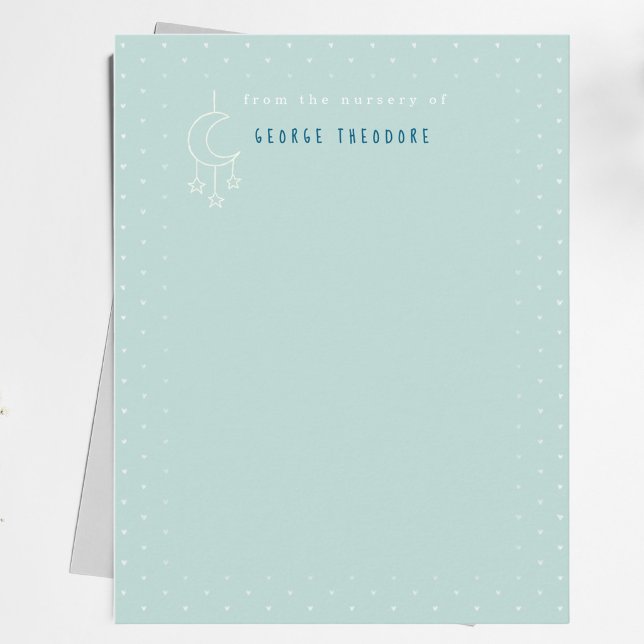 Nursery stationery baby boy cute Note Card (Creator Uploaded)