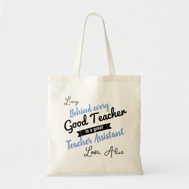 nursery teaching assistant  personalised tote bag (Front)