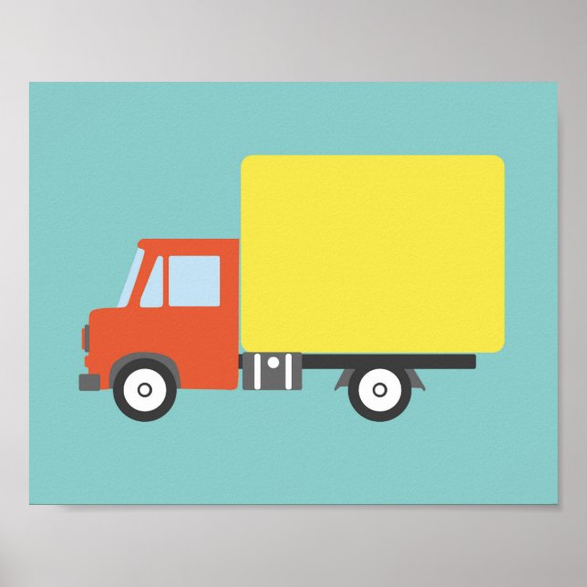 Nursery Truck Print a part of a set! (Front)