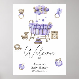 Nursery - welcome baby shower party poster