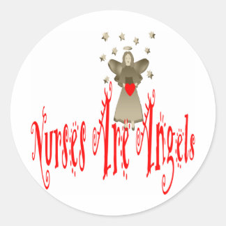 Nurses Are Angels Classic Round Sticker