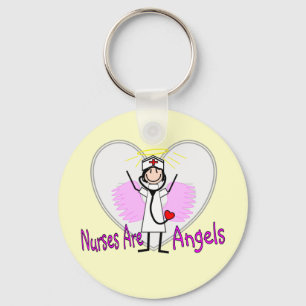 Nurses Are Angels Key Ring
