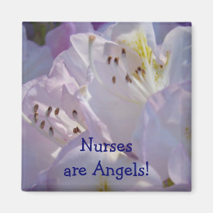 Nurses are Angels! magnet gifts Flowers Floral