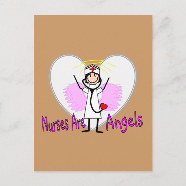 Nurses Are Angels Postcard (Front)