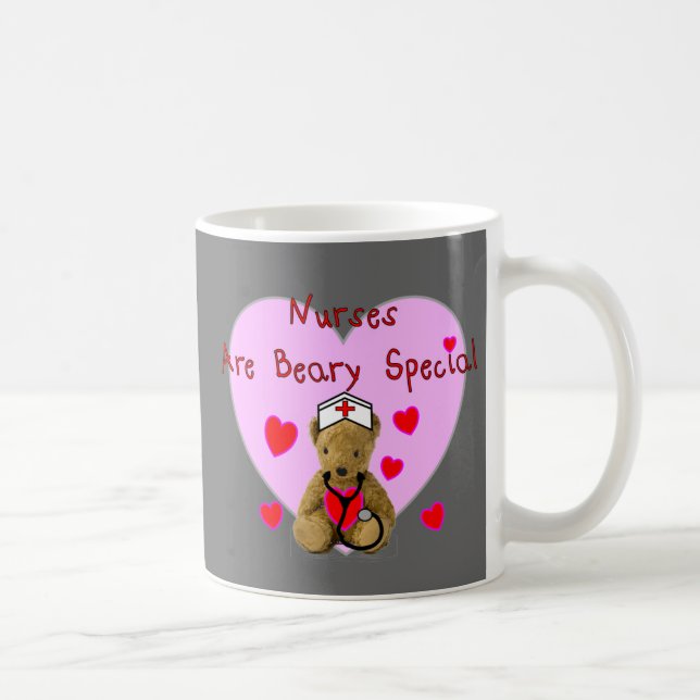 Nurses are BEARY Special  Teddy Bear Gifts Coffee Mug (Right)