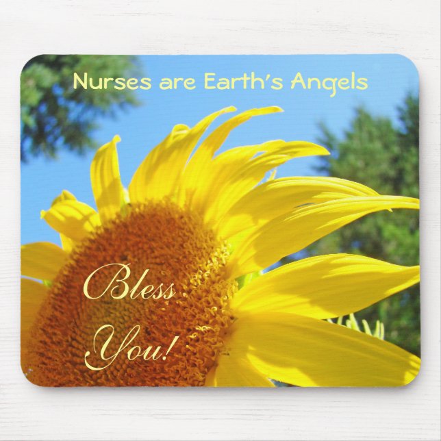 Nurses are Earth's Angels mousepads Bless You (Front)