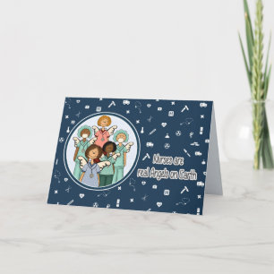 Nurses are real Angels on Earth  Thank You Card