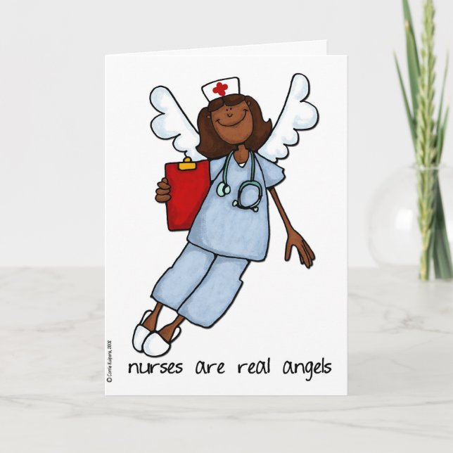 nurses are real angels thank you card (Front)