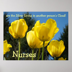 Nurses are Silver Lining in other's Clouda art Poster