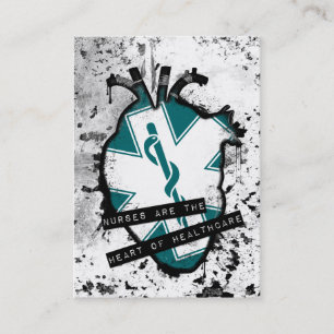 nurses are the anatomical heart of healthcare business card