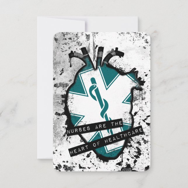 nurses are the anatomical heart of healthcare invitation (Front)