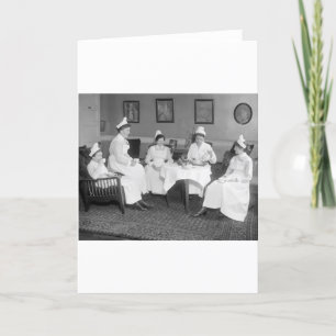 Nurses at Tea, early 1900s Card