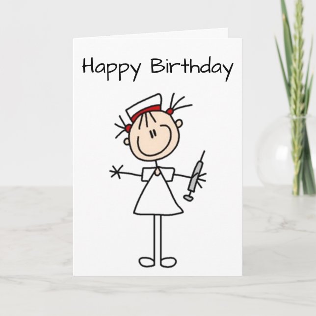**NURSE'S BIRTHDAY** DON'T GIVE SHOTS-DRINK SHOTS CARD (Front)