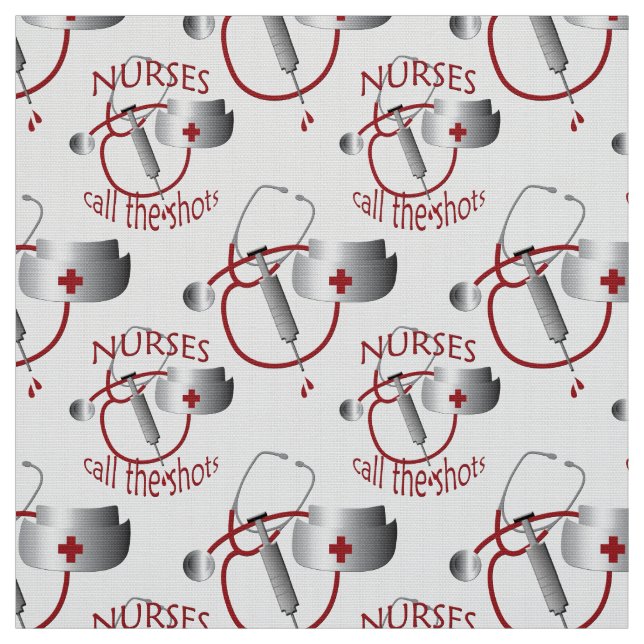 Nurses Call the Shots Nurse Fabric (Swatch)