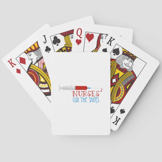 Nurses Call the Shots Playing Cards (Back)