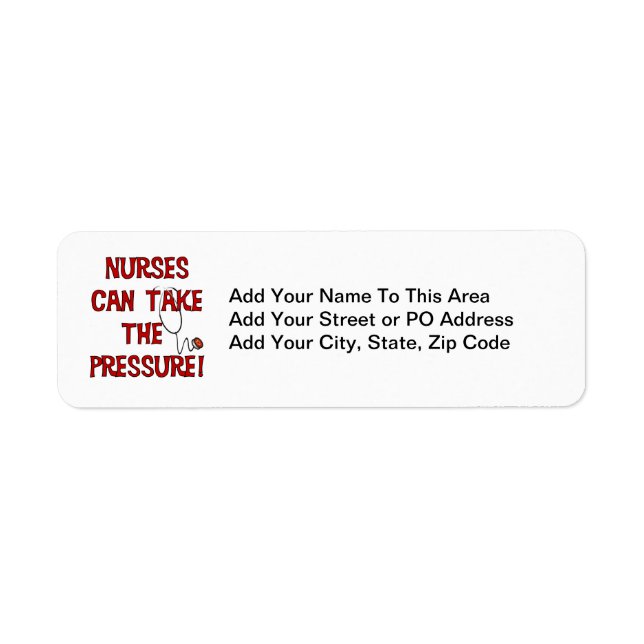 Nurses Can Take the Pressure (Front)