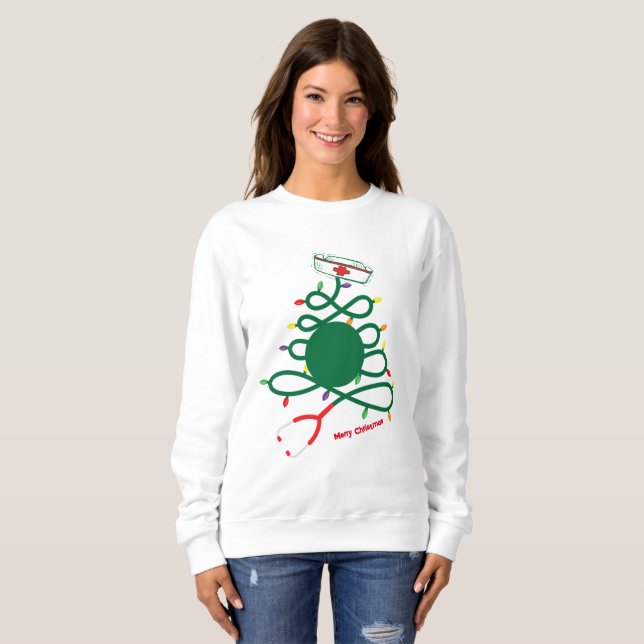 Nurses Christmas Sweatshirt (Front Full)
