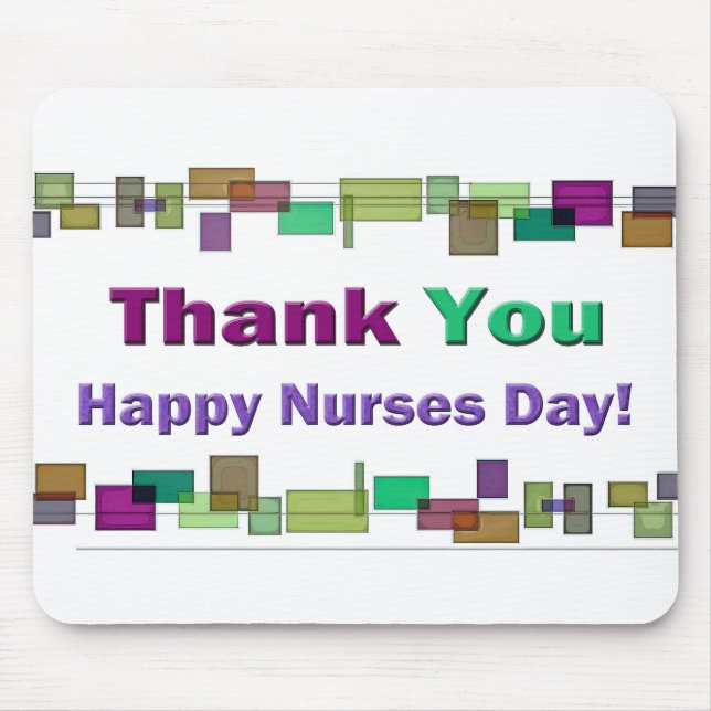Nurses Day Gifts Colourful Squares Mouse Pad (Front)