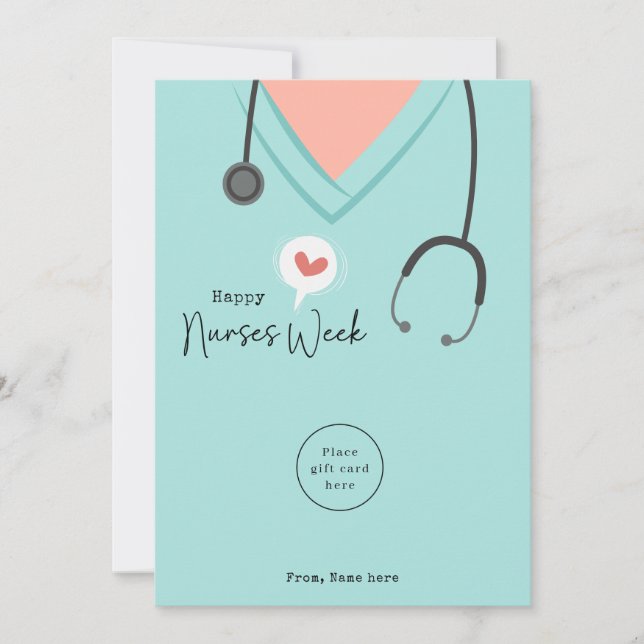 Nurses Day Gifts Nurse Appreciation Week Gift Holiday Card (Front)