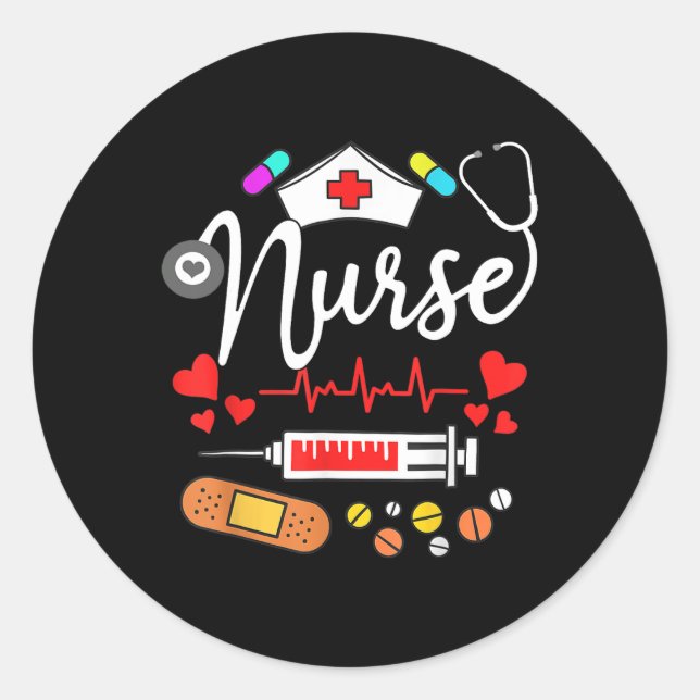 Nurse's Day Nurse Life Nurse Week 2025 Womens  Classic Round Sticker (Front)