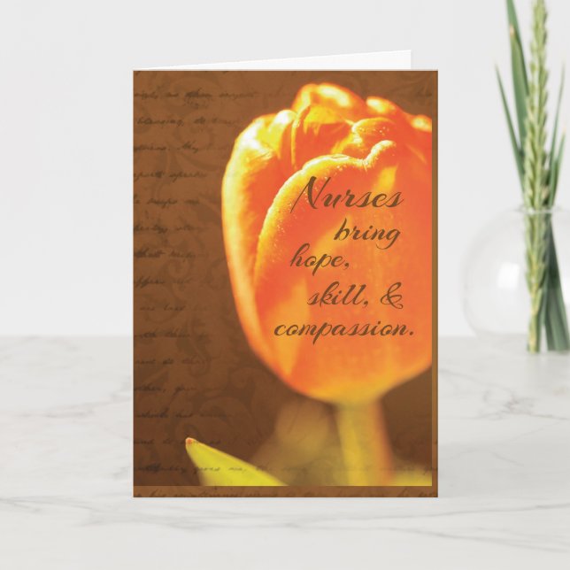 Nurses Day Tulip Flower Card (Front)
