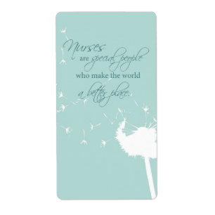 Nurses Day with Dandelion Blowing on Teal