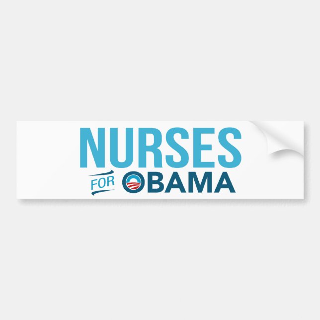 Nurses For Barack Obama Bumper Sticker (White) (Front)