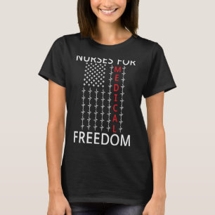 Nurses For Medical Freedom Heartbeat Ekg American T-Shirt